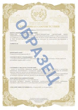 Образец Сертификат СТО 01.064.00220722.2-2020 Артем Сертификат СТО 01.064.00220722.2-2020 